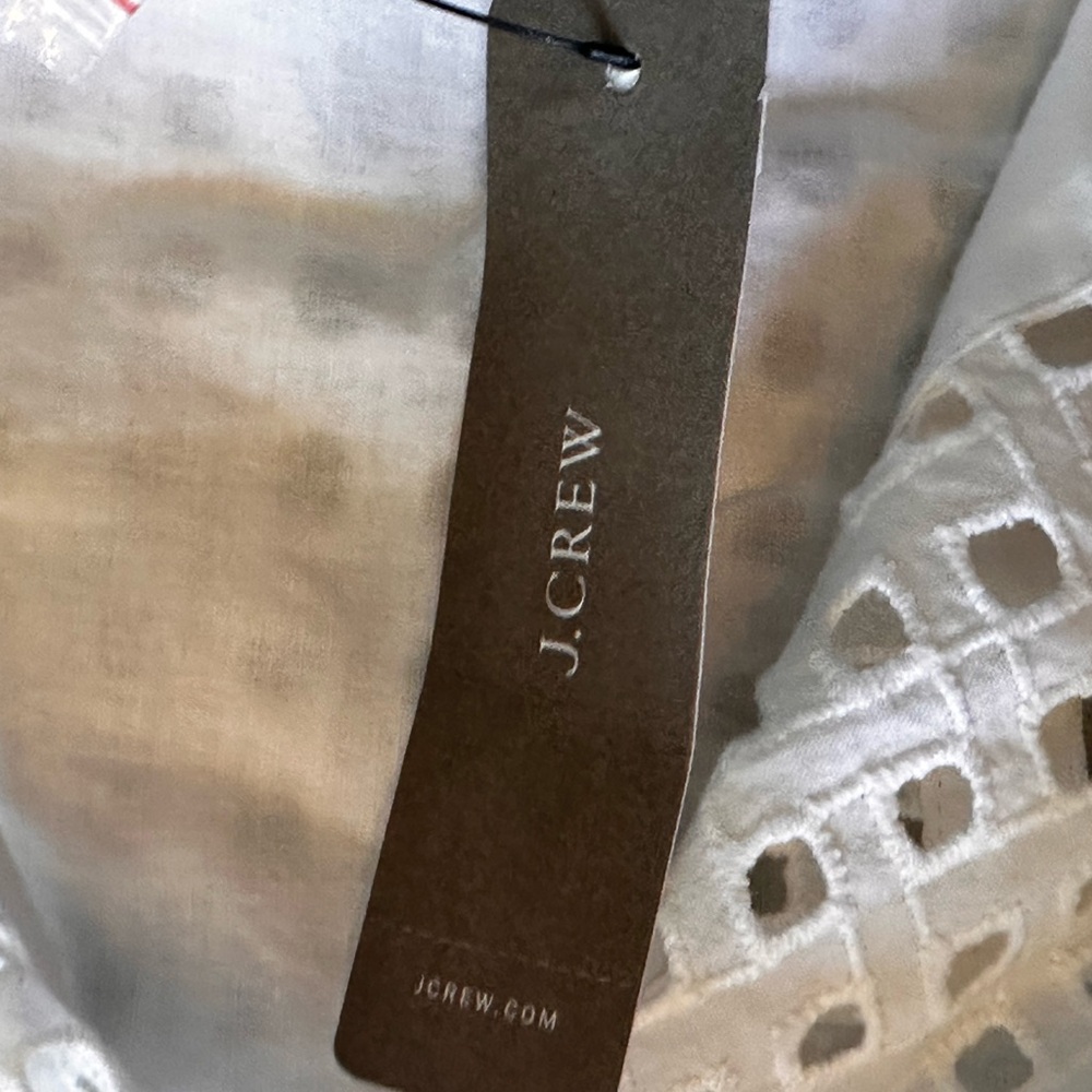 J. Crew NWT Size 14 All Over White Eyelet Lace Midi Dress - Picture 11 of 16